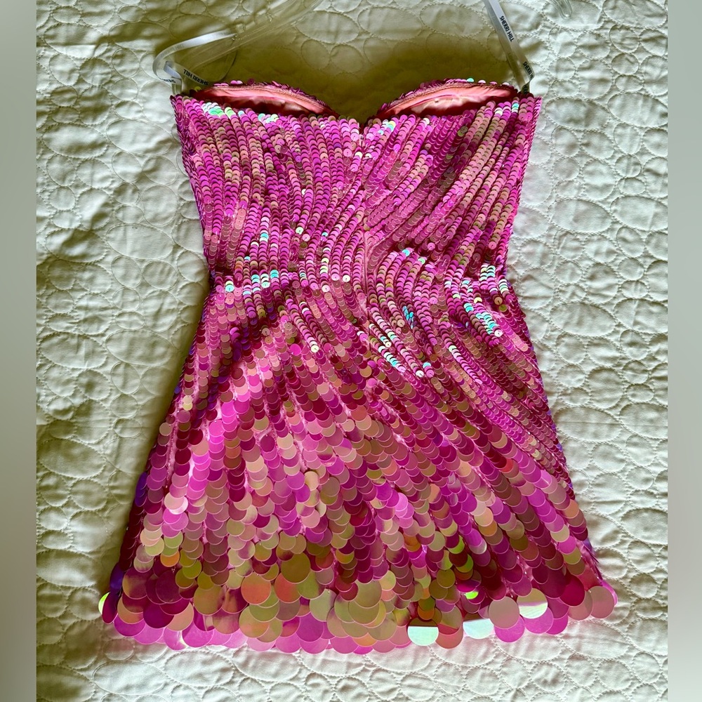 Sherri Hill pink strapless dress #55462 - Picture 10 of 15